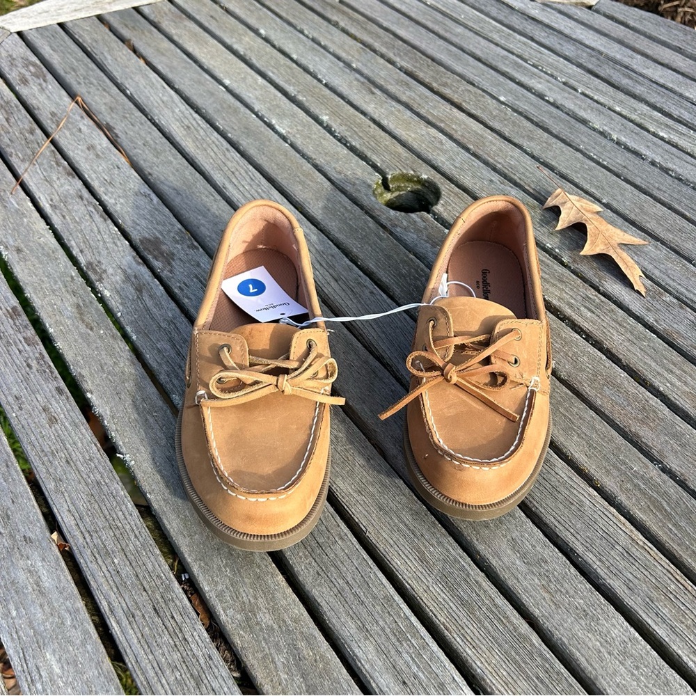 Nwt‎ Men's Bennett Genuine Leather Loafers - Goodfellow & Co size 7 Cognac